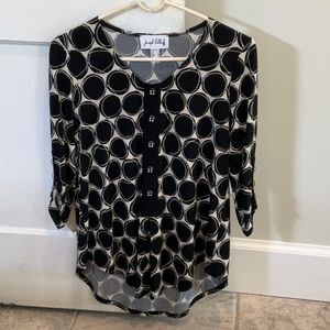 Tunic top with adjustable sleeves, Joseph Ribkoff size 6.